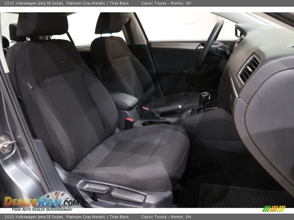 2015 Volkswagen Jetta SE Sedan Platinum Gray Metallic / Titan Black Photo #11