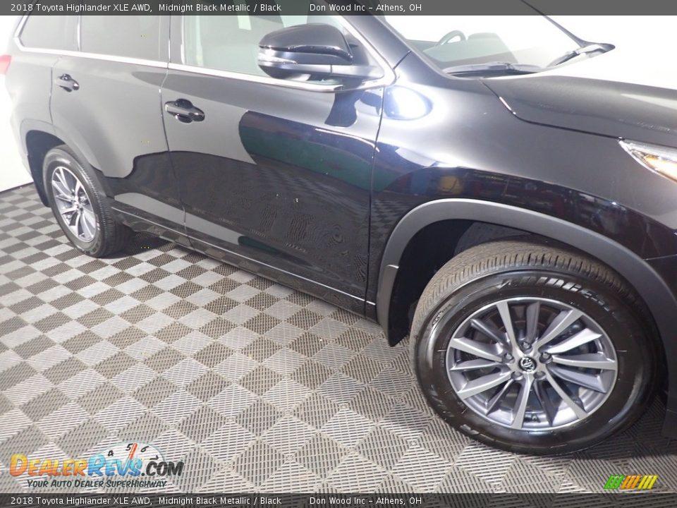 2018 Toyota Highlander XLE AWD Midnight Black Metallic / Black Photo #7