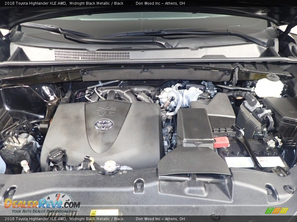 2018 Toyota Highlander XLE AWD Midnight Black Metallic / Black Photo #10