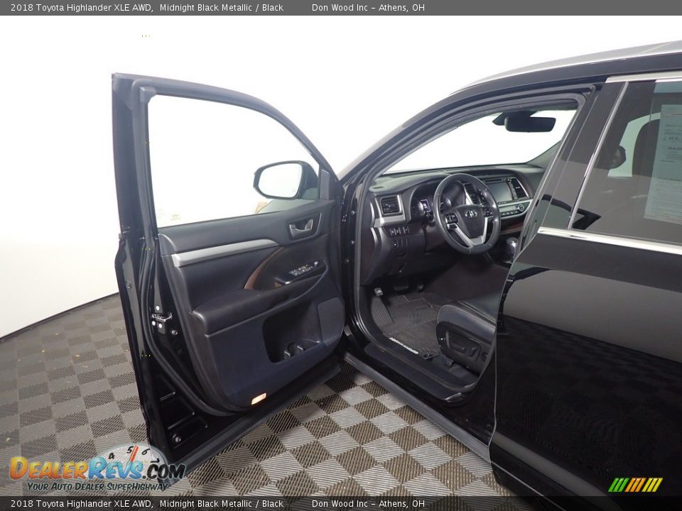 2018 Toyota Highlander XLE AWD Midnight Black Metallic / Black Photo #24