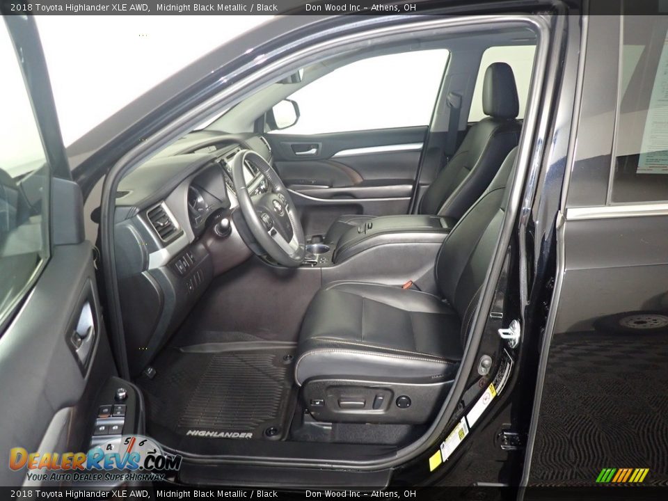 2018 Toyota Highlander XLE AWD Midnight Black Metallic / Black Photo #26