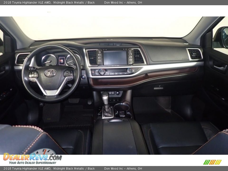 2018 Toyota Highlander XLE AWD Midnight Black Metallic / Black Photo #28