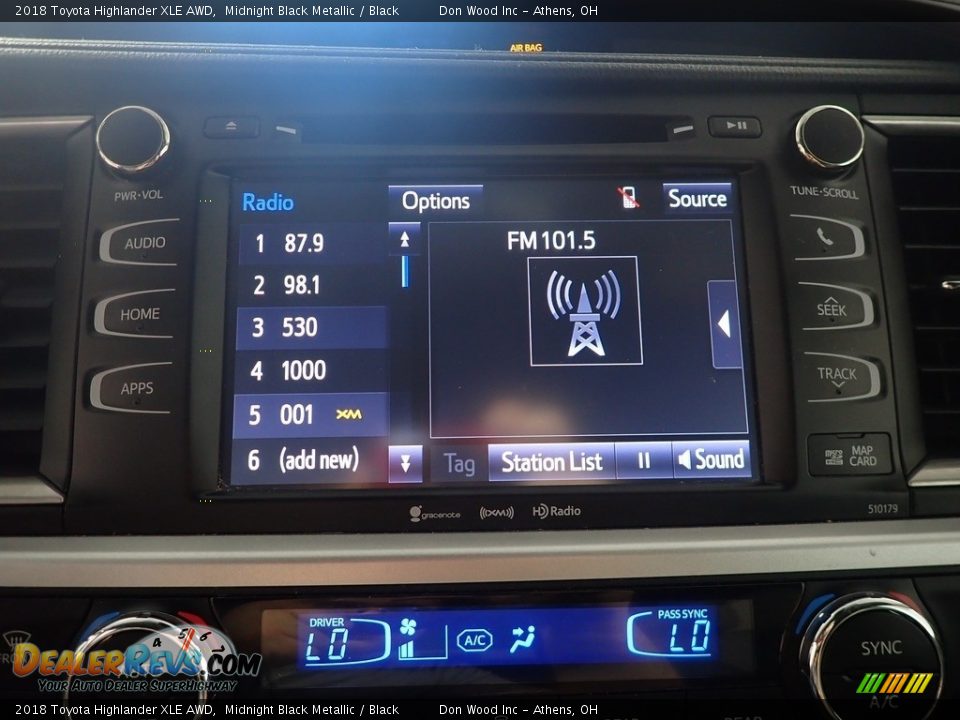 2018 Toyota Highlander XLE AWD Midnight Black Metallic / Black Photo #30