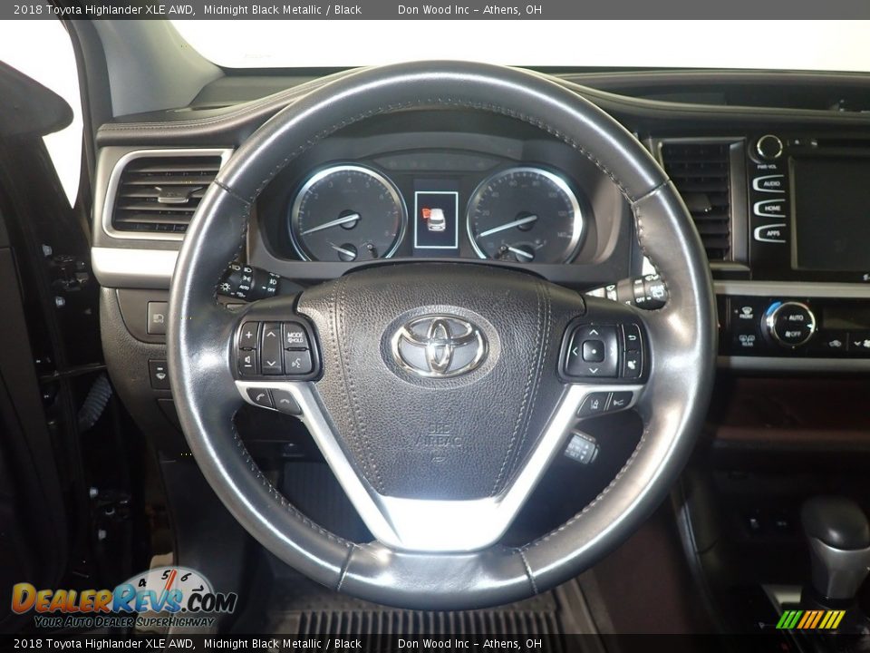 2018 Toyota Highlander XLE AWD Midnight Black Metallic / Black Photo #31
