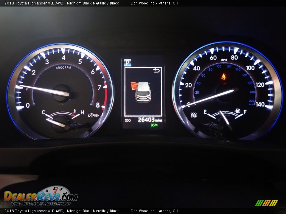 2018 Toyota Highlander XLE AWD Midnight Black Metallic / Black Photo #32