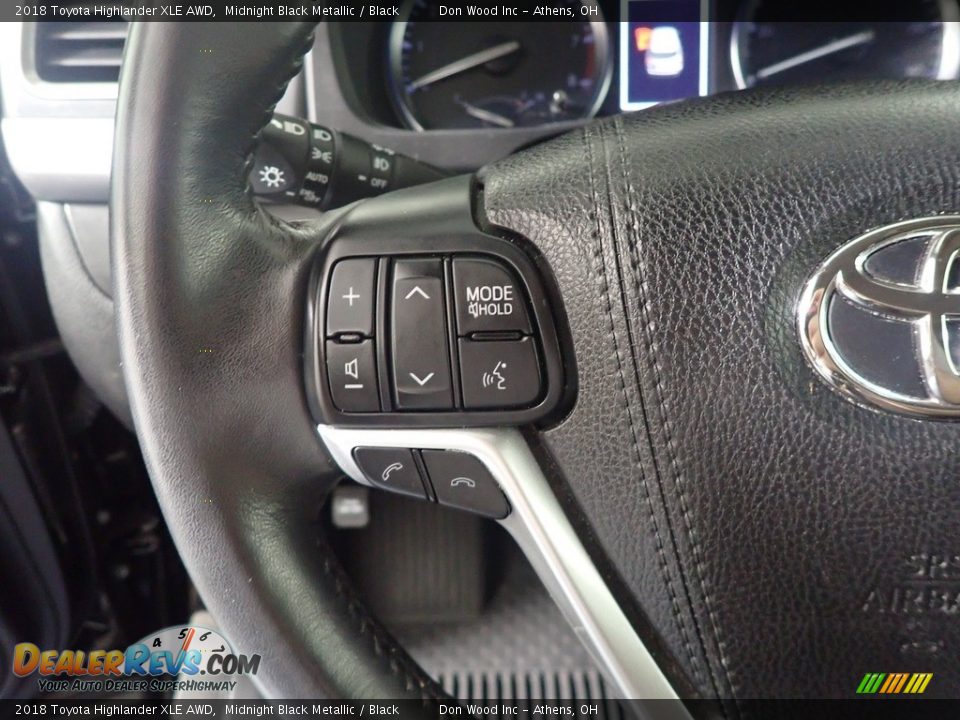 2018 Toyota Highlander XLE AWD Midnight Black Metallic / Black Photo #33