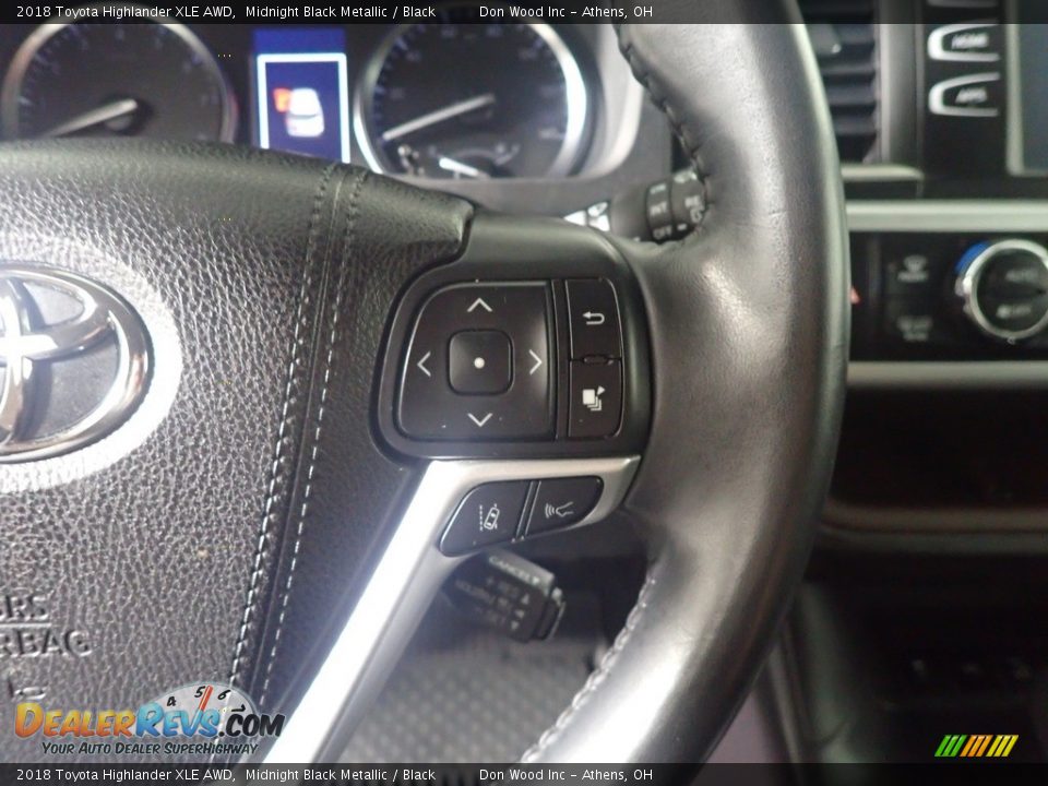 2018 Toyota Highlander XLE AWD Midnight Black Metallic / Black Photo #34