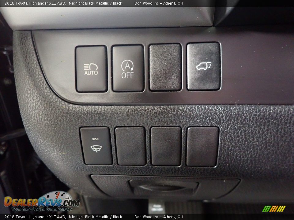 2018 Toyota Highlander XLE AWD Midnight Black Metallic / Black Photo #35