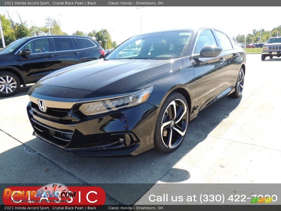 2021 Honda Accord Sport Crystal Black Pearl / Black Photo #1