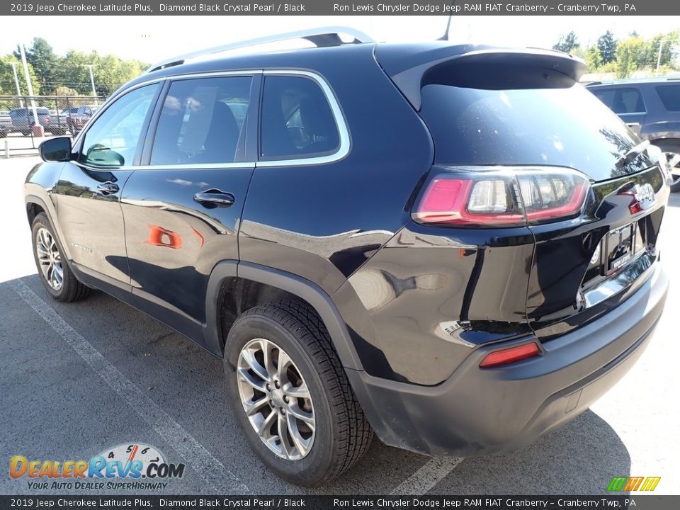 2019 Jeep Cherokee Latitude Plus Diamond Black Crystal Pearl / Black Photo #4