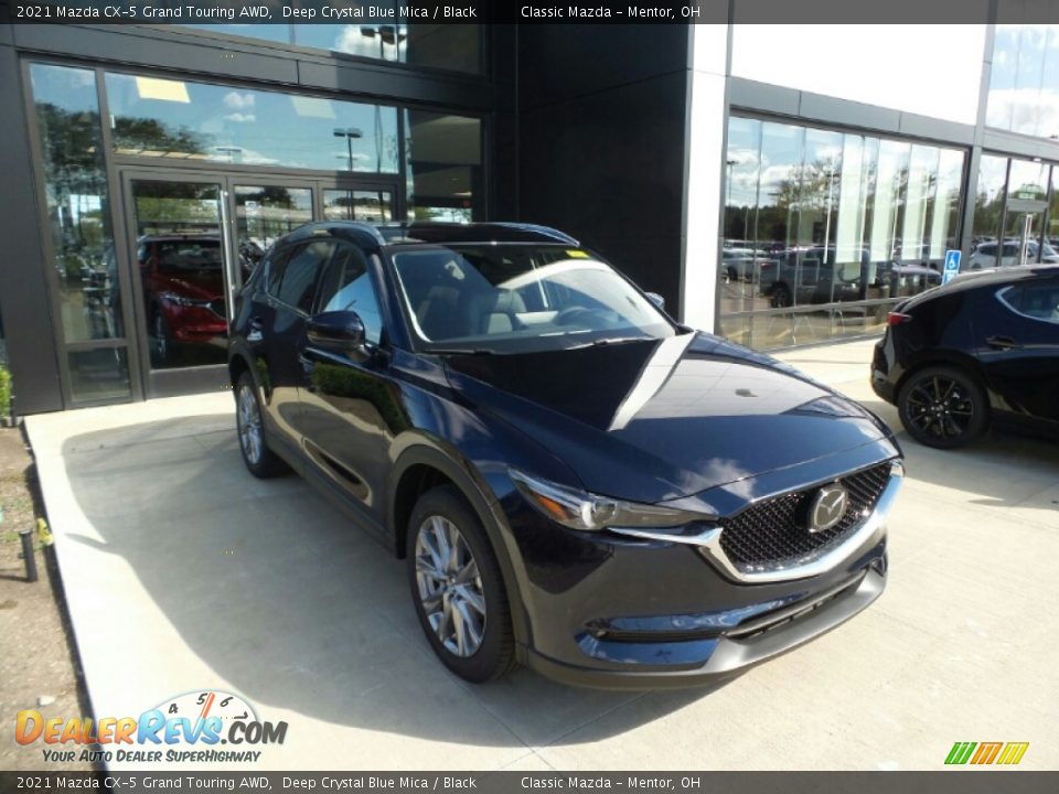 2021 Mazda CX-5 Grand Touring AWD Deep Crystal Blue Mica / Black Photo #1