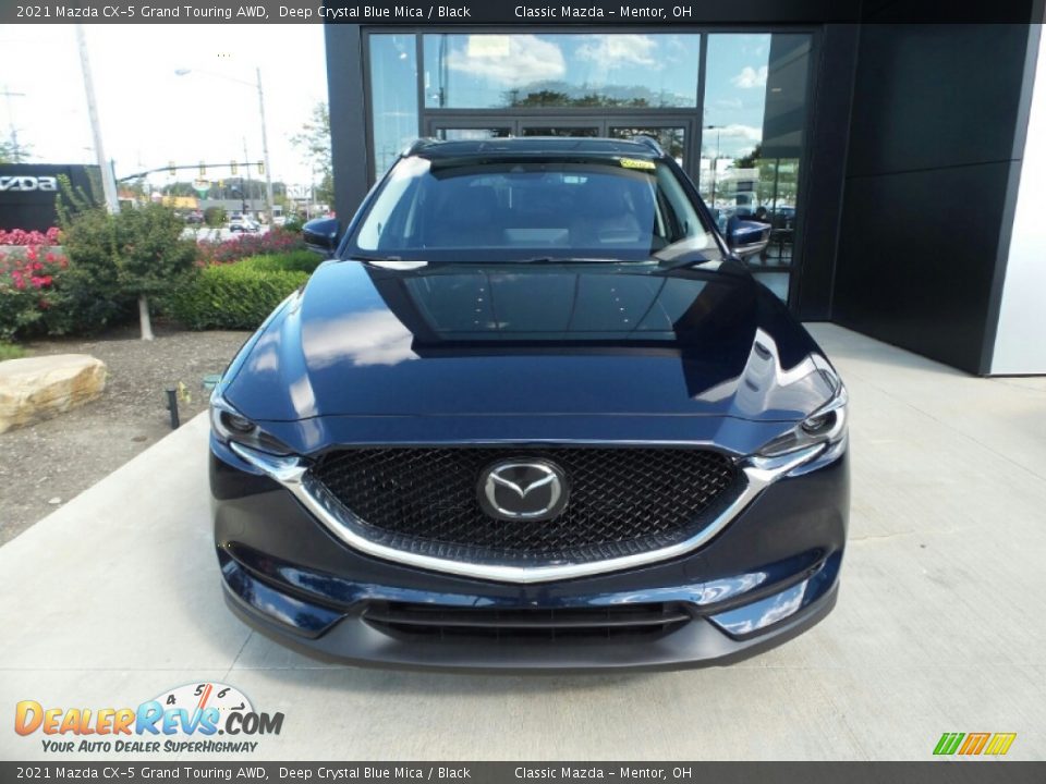 2021 Mazda CX-5 Grand Touring AWD Deep Crystal Blue Mica / Black Photo #2
