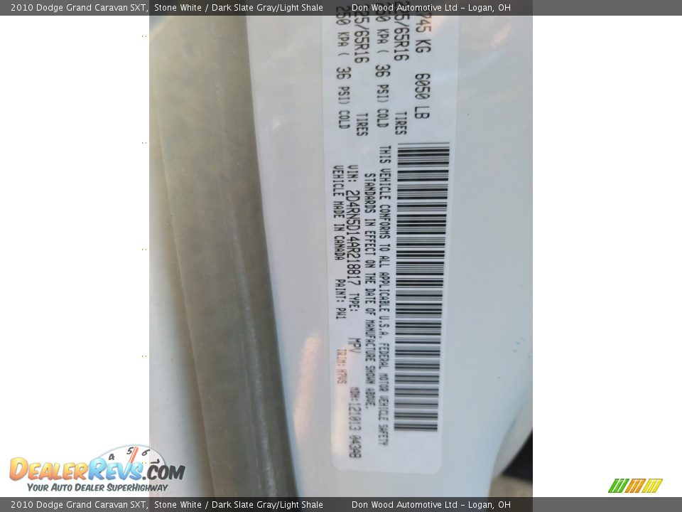 2010 Dodge Grand Caravan SXT Stone White / Dark Slate Gray/Light Shale Photo #18