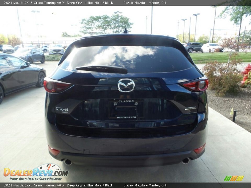2021 Mazda CX-5 Grand Touring AWD Deep Crystal Blue Mica / Black Photo #5
