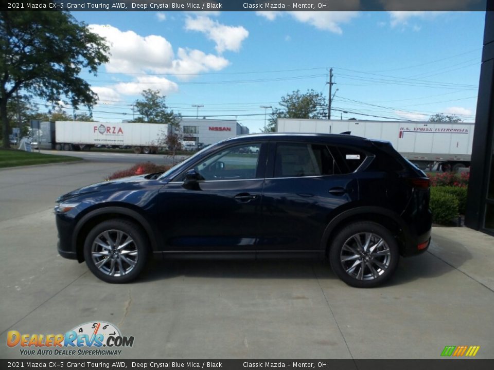 2021 Mazda CX-5 Grand Touring AWD Deep Crystal Blue Mica / Black Photo #6