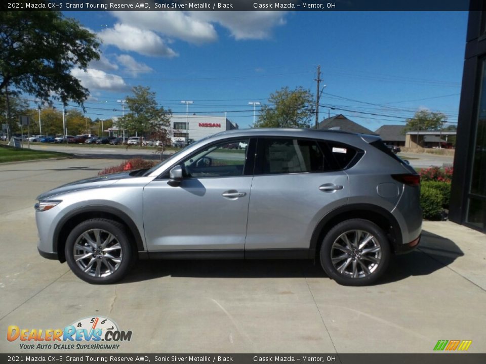 2021 Mazda CX-5 Grand Touring Reserve AWD Sonic Silver Metallic / Black Photo #6