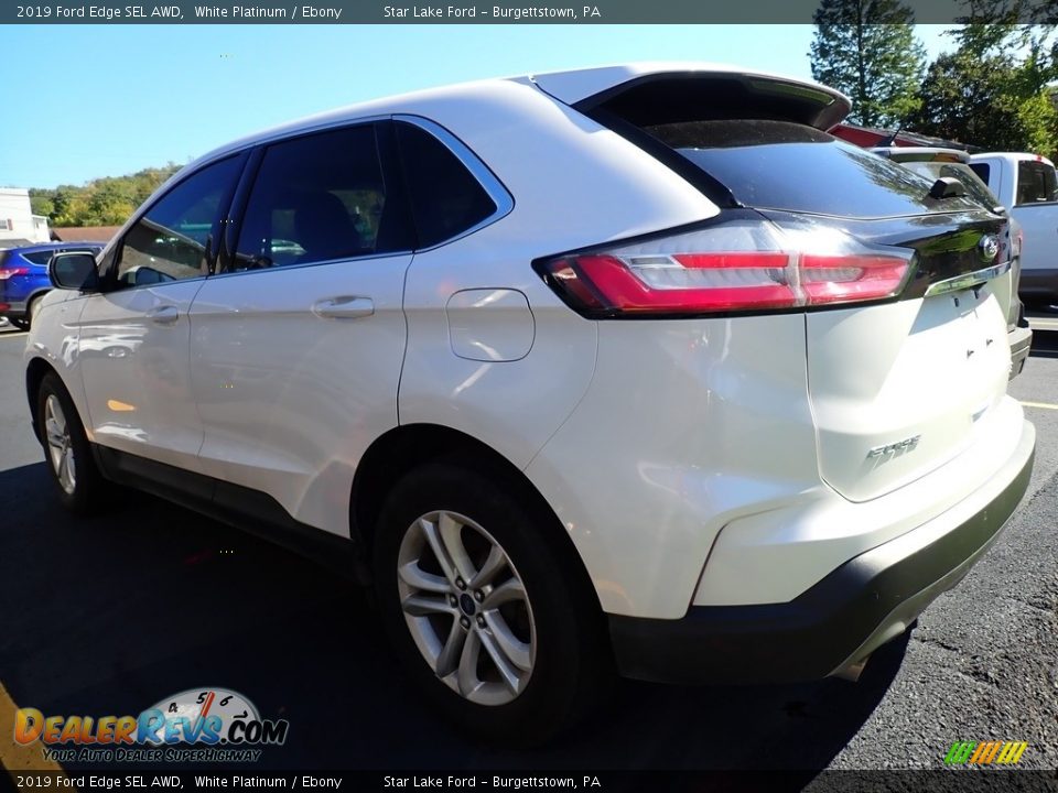 2019 Ford Edge SEL AWD White Platinum / Ebony Photo #2