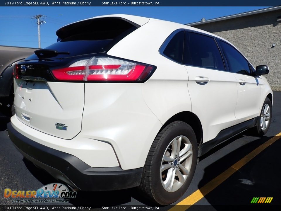 2019 Ford Edge SEL AWD White Platinum / Ebony Photo #3