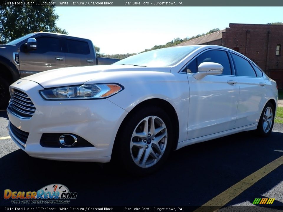 2014 Ford Fusion SE EcoBoost White Platinum / Charcoal Black Photo #1