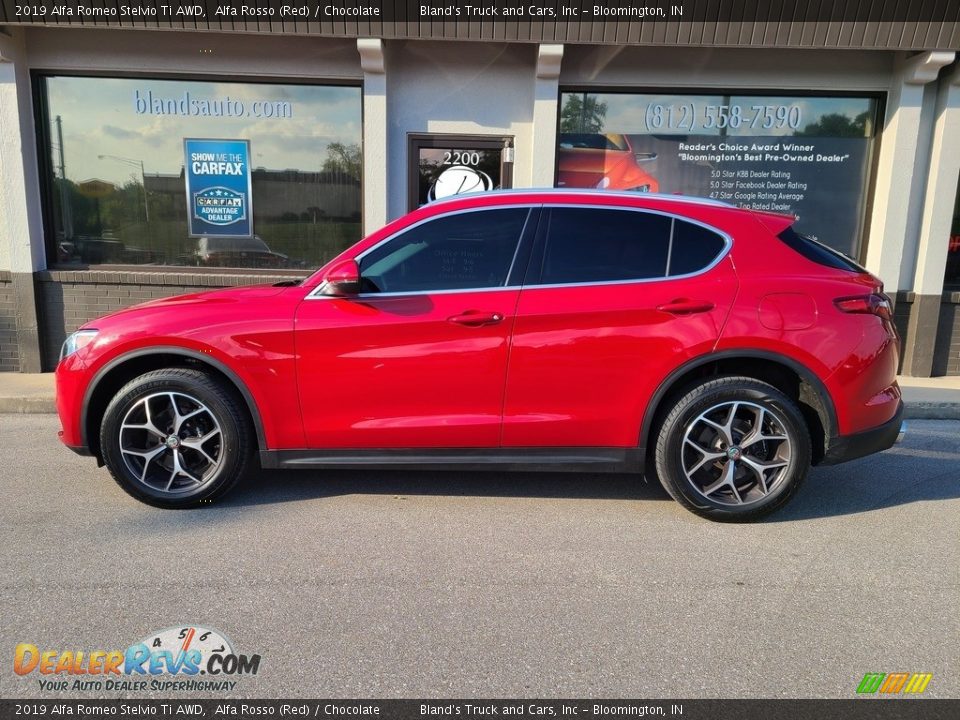 2019 Alfa Romeo Stelvio Ti AWD Alfa Rosso (Red) / Chocolate Photo #1