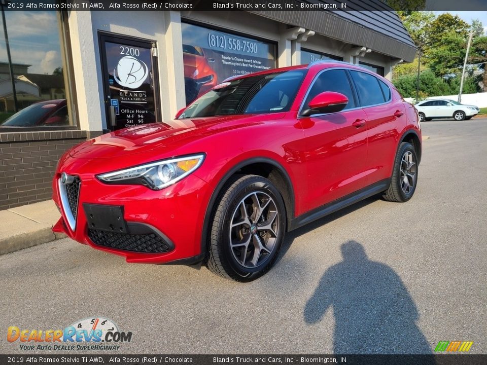 2019 Alfa Romeo Stelvio Ti AWD Alfa Rosso (Red) / Chocolate Photo #2