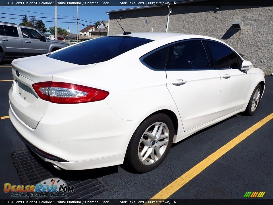 2014 Ford Fusion SE EcoBoost White Platinum / Charcoal Black Photo #3