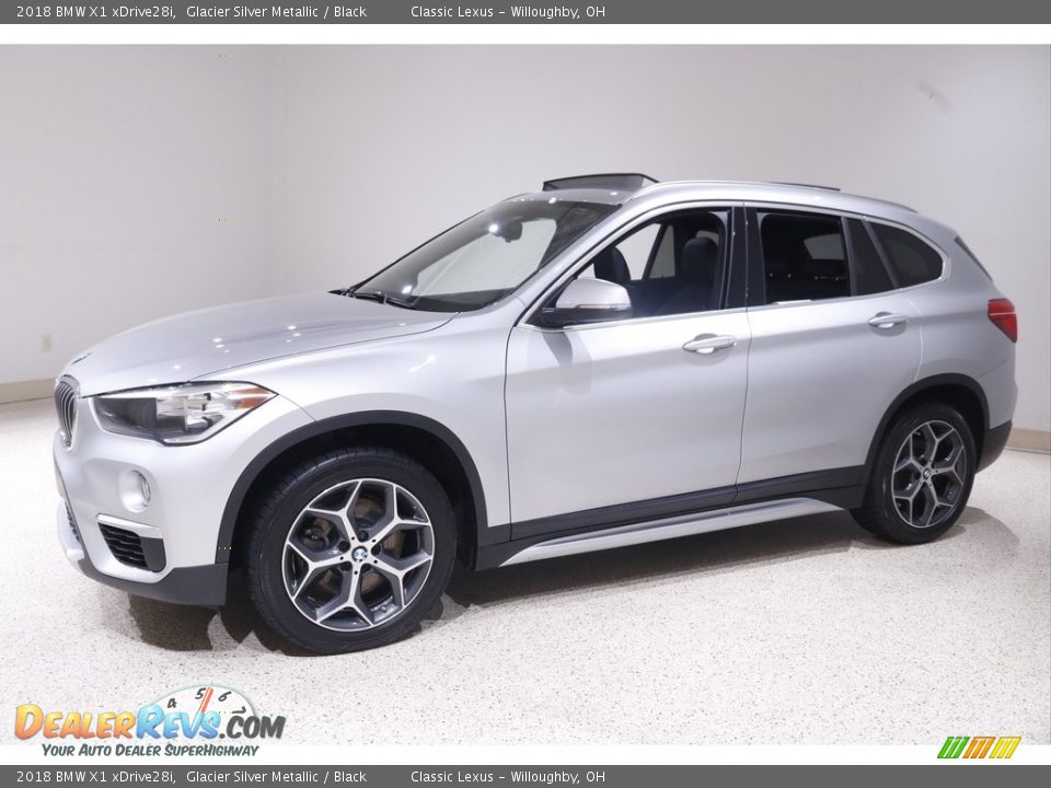 2018 BMW X1 xDrive28i Glacier Silver Metallic / Black Photo #3