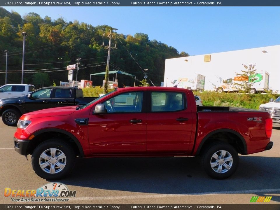 2021 Ford Ranger STX SuperCrew 4x4 Rapid Red Metallic / Ebony Photo #6