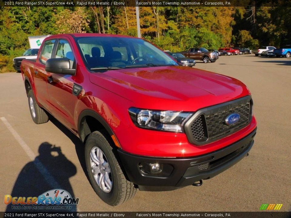 2021 Ford Ranger STX SuperCrew 4x4 Rapid Red Metallic / Ebony Photo #9