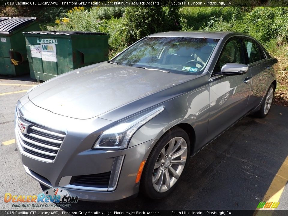 2018 Cadillac CTS Luxury AWD Phantom Gray Metallic / Light Platinum/Jet Black Accents Photo #1