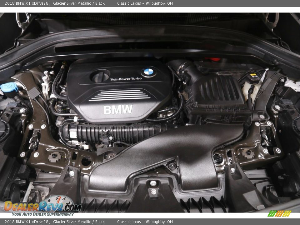 2018 BMW X1 xDrive28i Glacier Silver Metallic / Black Photo #22