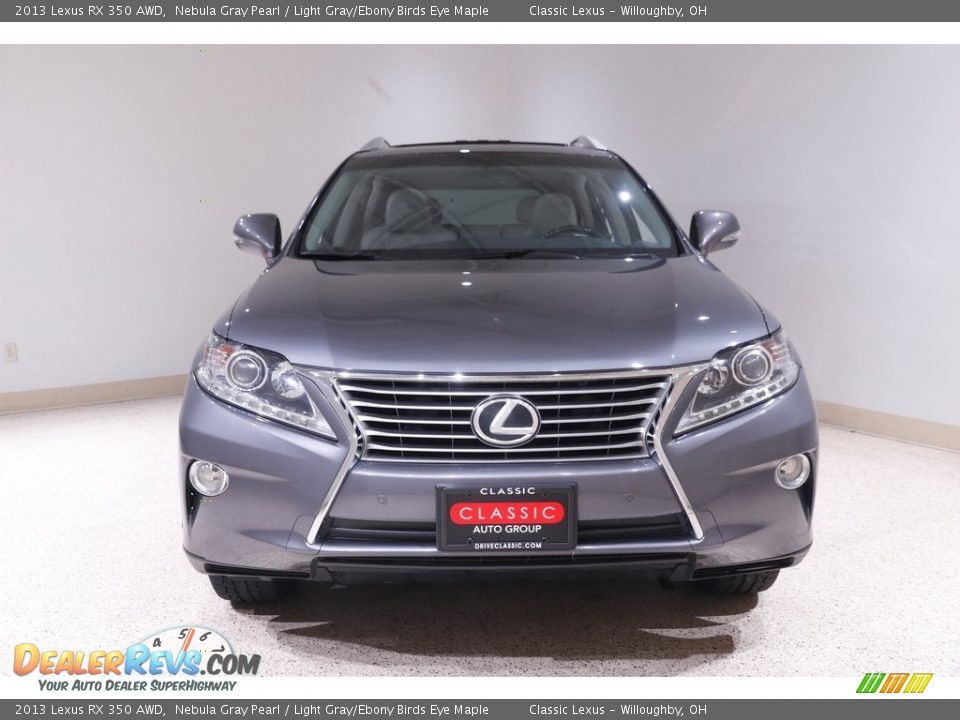 2013 Lexus RX 350 AWD Nebula Gray Pearl / Light Gray/Ebony Birds Eye Maple Photo #2