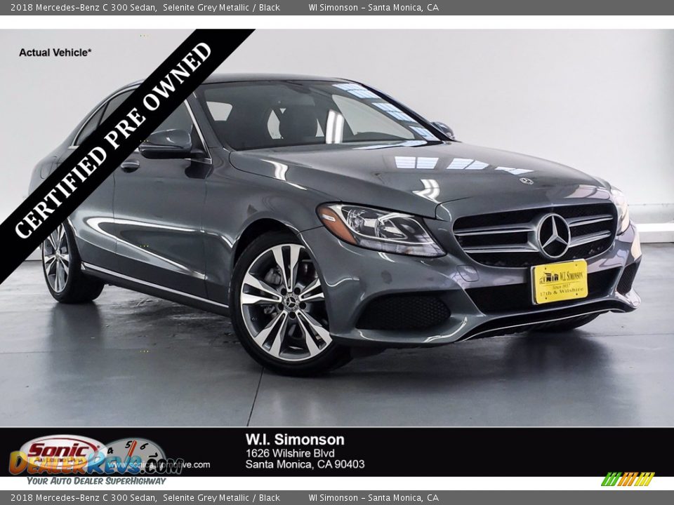 2018 Mercedes-Benz C 300 Sedan Selenite Grey Metallic / Black Photo #1