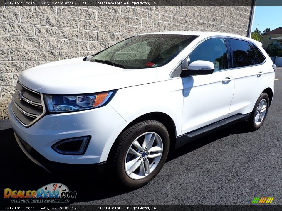 2017 Ford Edge SEL AWD Oxford White / Dune Photo #1