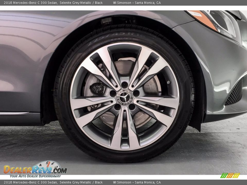 2018 Mercedes-Benz C 300 Sedan Selenite Grey Metallic / Black Photo #8