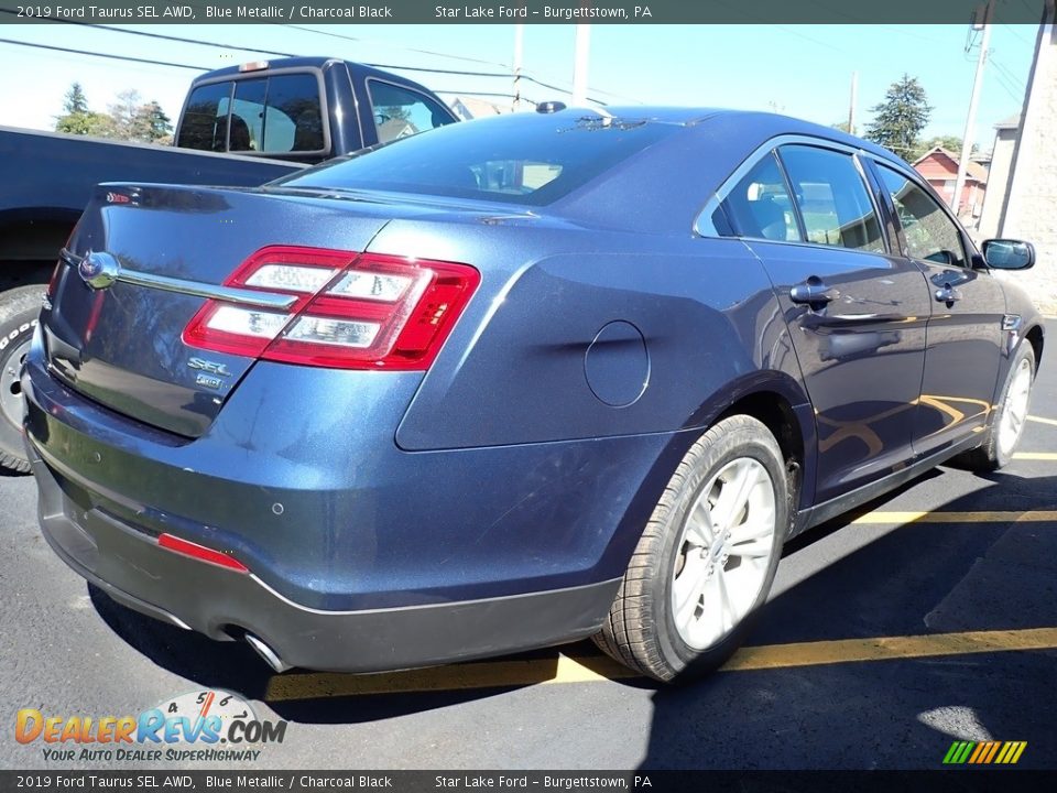 2019 Ford Taurus SEL AWD Blue Metallic / Charcoal Black Photo #3