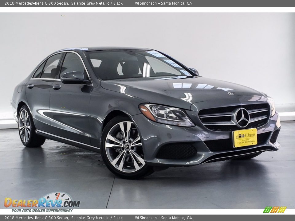 2018 Mercedes-Benz C 300 Sedan Selenite Grey Metallic / Black Photo #14