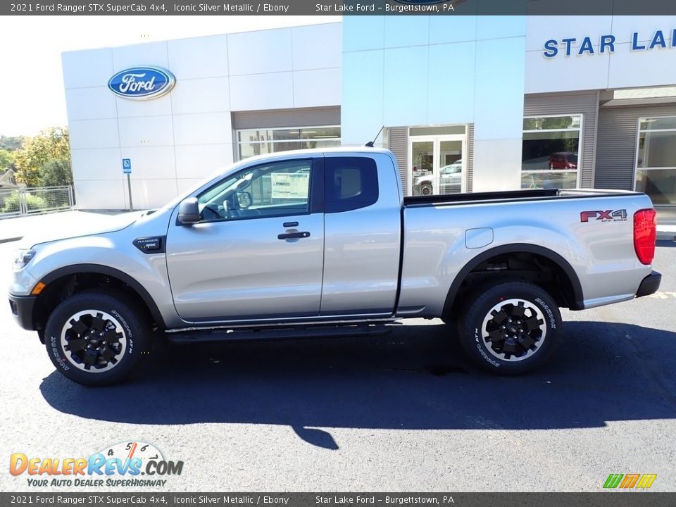 2021 Ford Ranger STX SuperCab 4x4 Iconic Silver Metallic / Ebony Photo #2