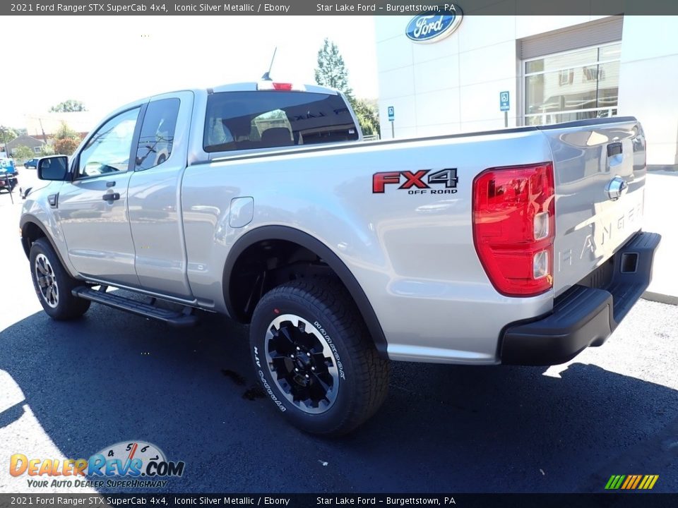 2021 Ford Ranger STX SuperCab 4x4 Iconic Silver Metallic / Ebony Photo #3