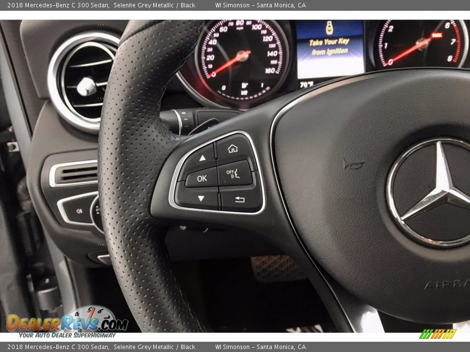 2018 Mercedes-Benz C 300 Sedan Selenite Grey Metallic / Black Photo #19