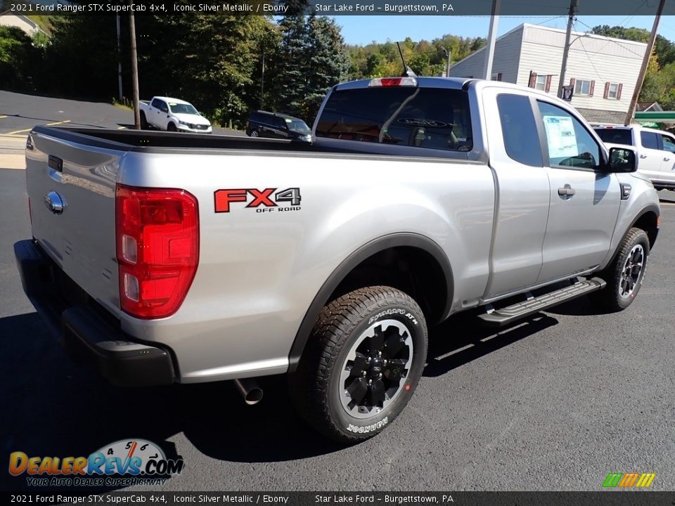 2021 Ford Ranger STX SuperCab 4x4 Iconic Silver Metallic / Ebony Photo #5