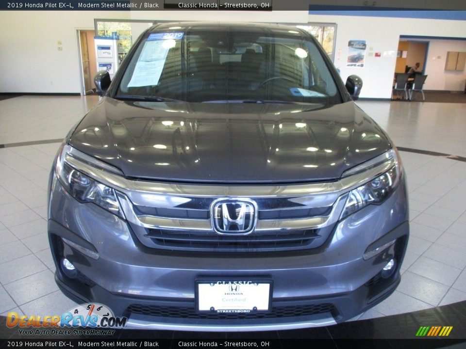 2019 Honda Pilot EX-L Modern Steel Metallic / Black Photo #2