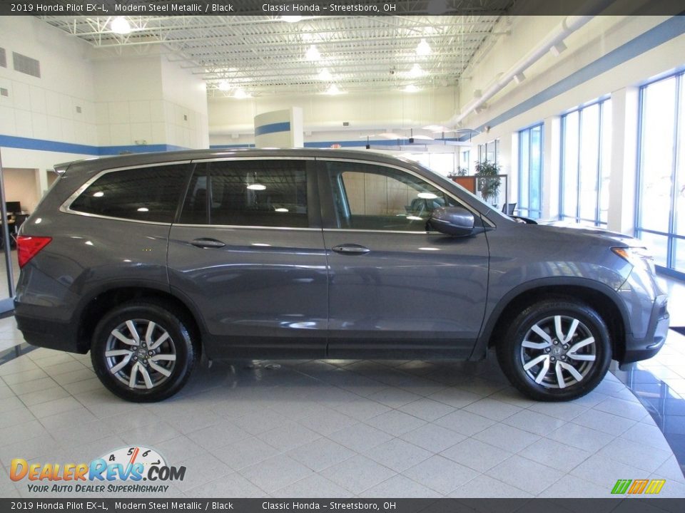 2019 Honda Pilot EX-L Modern Steel Metallic / Black Photo #4