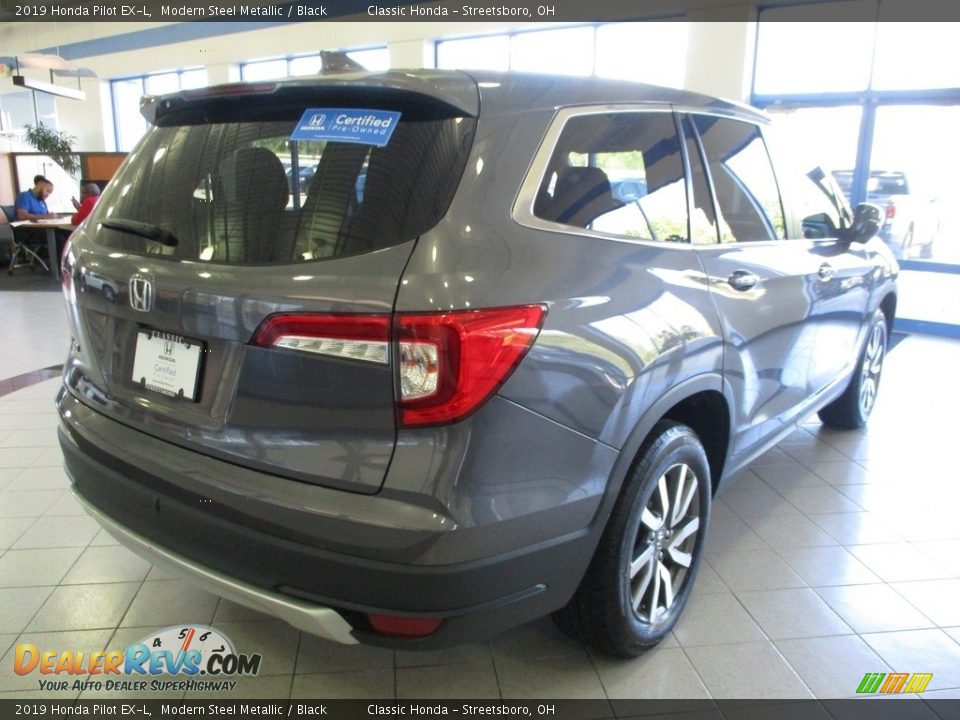 2019 Honda Pilot EX-L Modern Steel Metallic / Black Photo #7