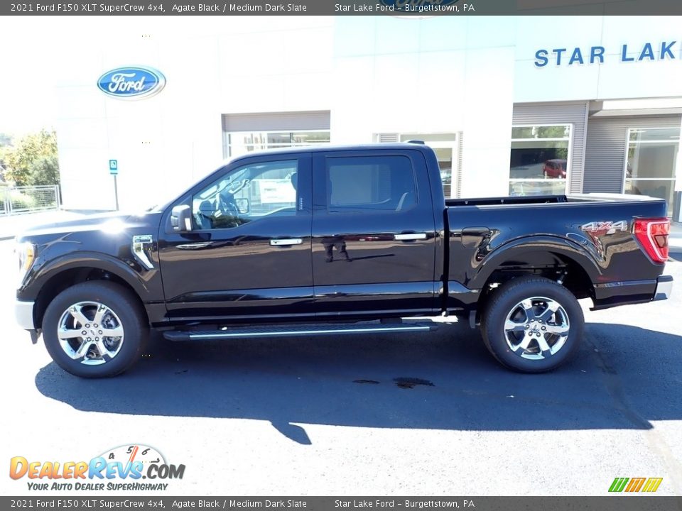 2021 Ford F150 XLT SuperCrew 4x4 Agate Black / Medium Dark Slate Photo #2