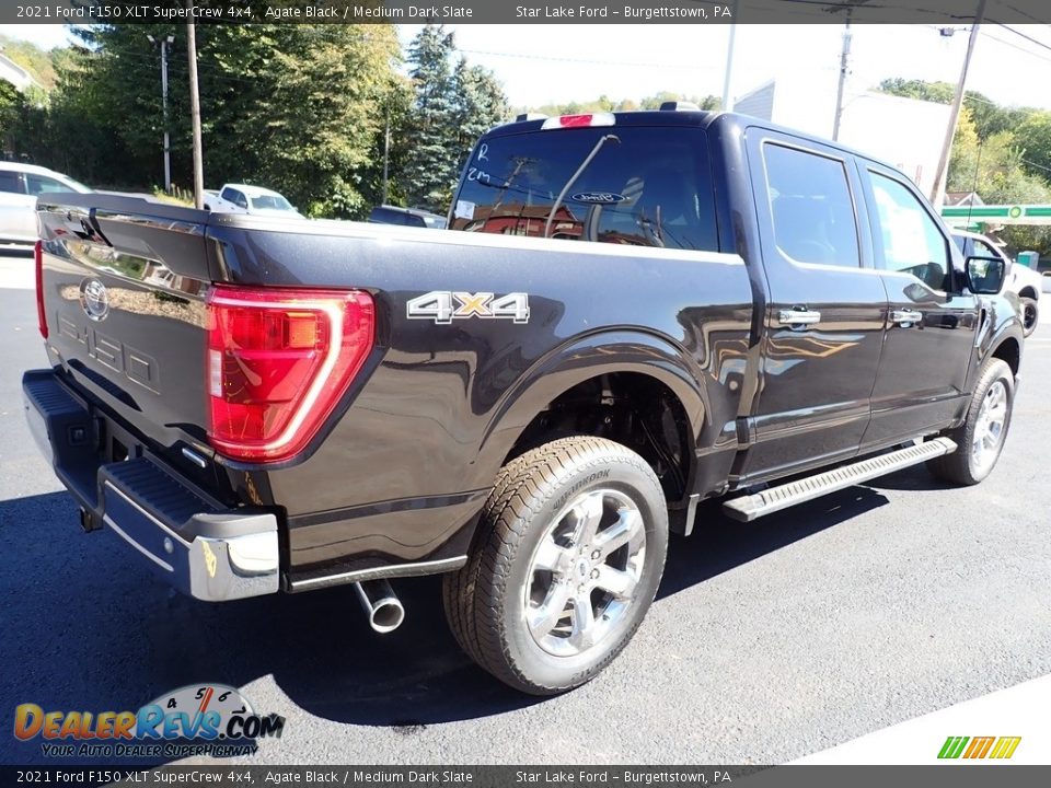 2021 Ford F150 XLT SuperCrew 4x4 Agate Black / Medium Dark Slate Photo #5