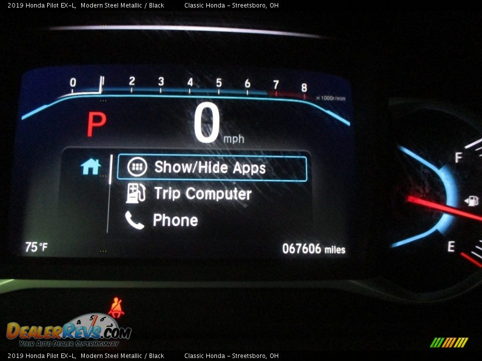 2019 Honda Pilot EX-L Modern Steel Metallic / Black Photo #34