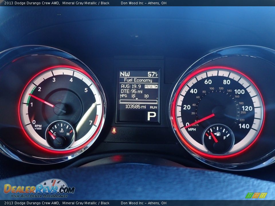 2013 Dodge Durango Crew AWD Mineral Gray Metallic / Black Photo #28