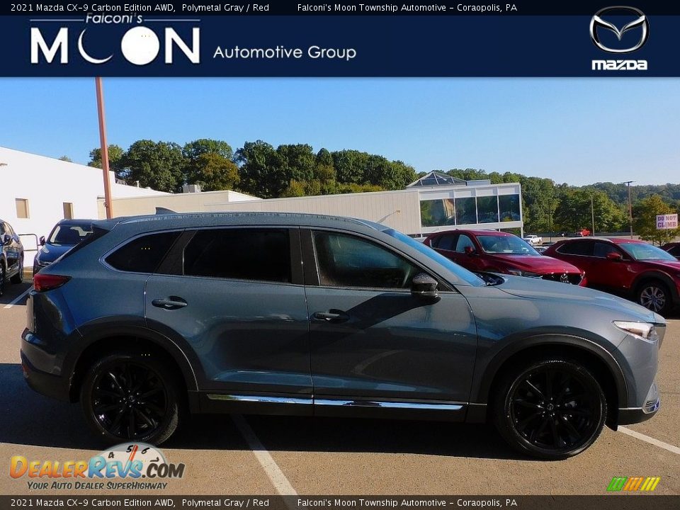 2021 Mazda CX-9 Carbon Edition AWD Polymetal Gray / Red Photo #1