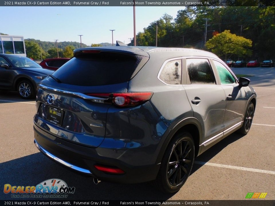 2021 Mazda CX-9 Carbon Edition AWD Polymetal Gray / Red Photo #2